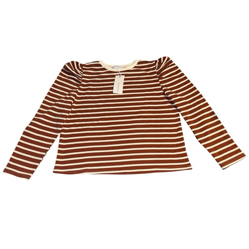 Anniewear Women’s Long-Sleeve Striped Boutique Top - Size XL - Picture 2 of 7